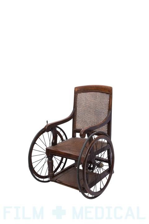 Period dark wood wheelchair